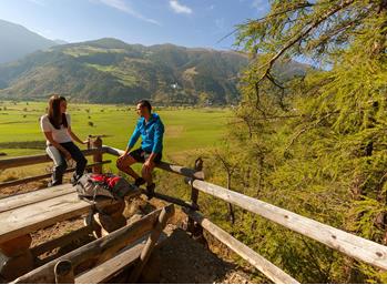 Gemütliche Jause bei einer Wandertour im oberen Vinschgau