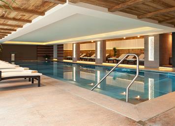 Indoor swimming pool at the Wellnesshotel Venosta Valley - Hotel Watles South Tyrol