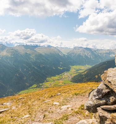 Aussicht vom Wanderparadies Watles auf das Vinschgau