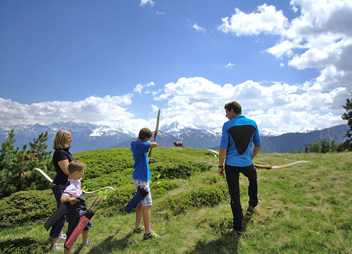 bogenschiessen in Südtirol - Bogensport Hotel Watles Vinschgau