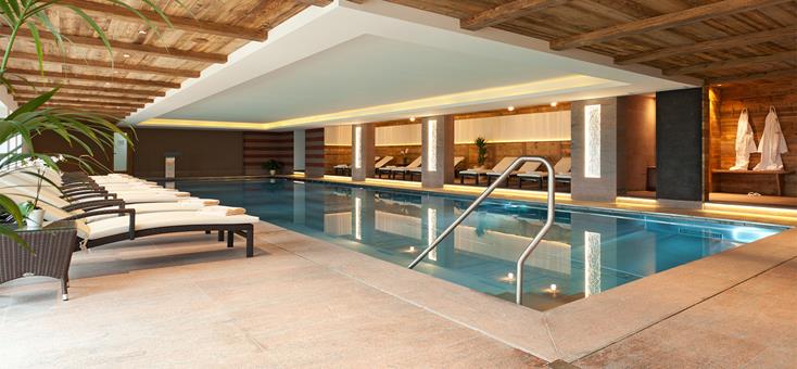 Indoor swimming pool at the Wellnesshotel Venosta Valley - Hotel Watles South Tyrol